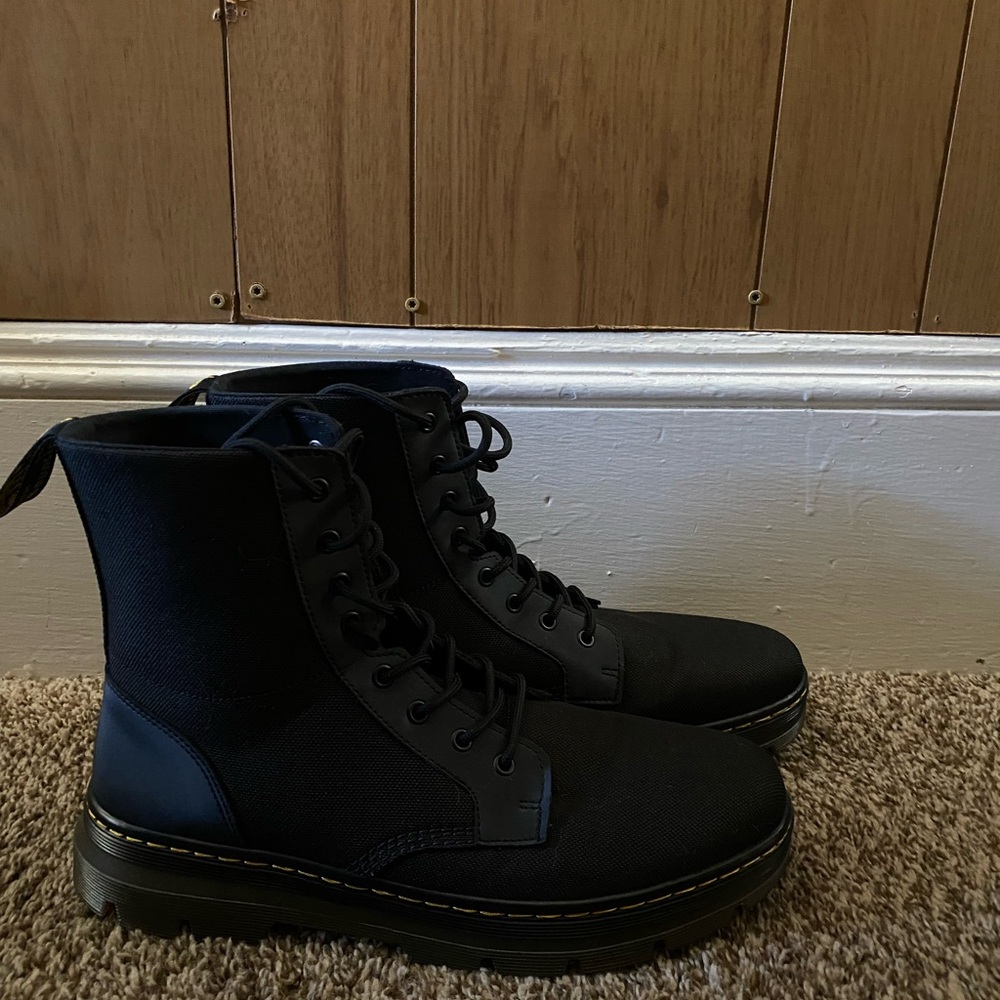 Dr. Martens Black Canvas Men's Boots - Picture 4 of 9